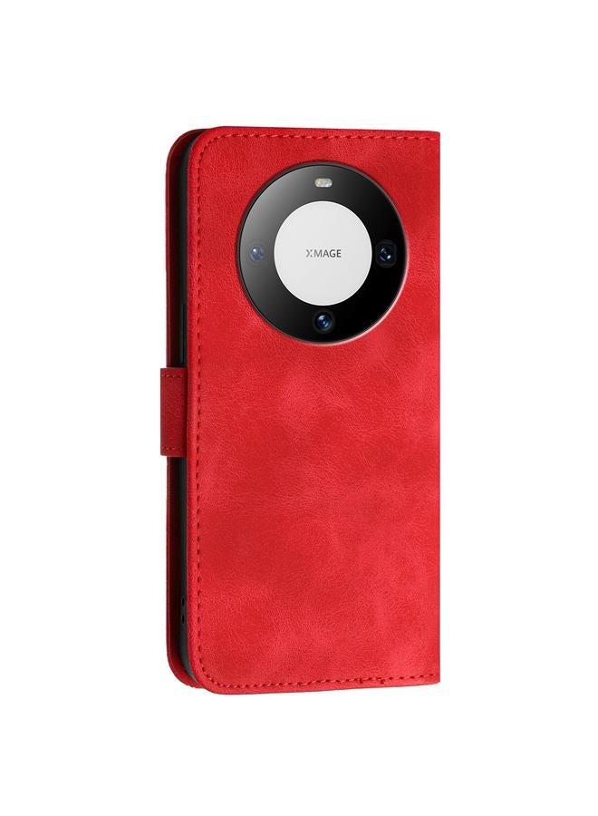 اس-توب جراب لهاتف Huawei Mate 60 Pro مصنوع من الجلد بنقشة فراشات شبكية مع حبل تعليق - Image 3