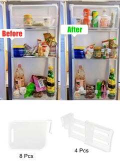 WooFree 12 pcs Removable Plastic Baffle Board Refrigerator and Storage Box Compartments  - Image 1