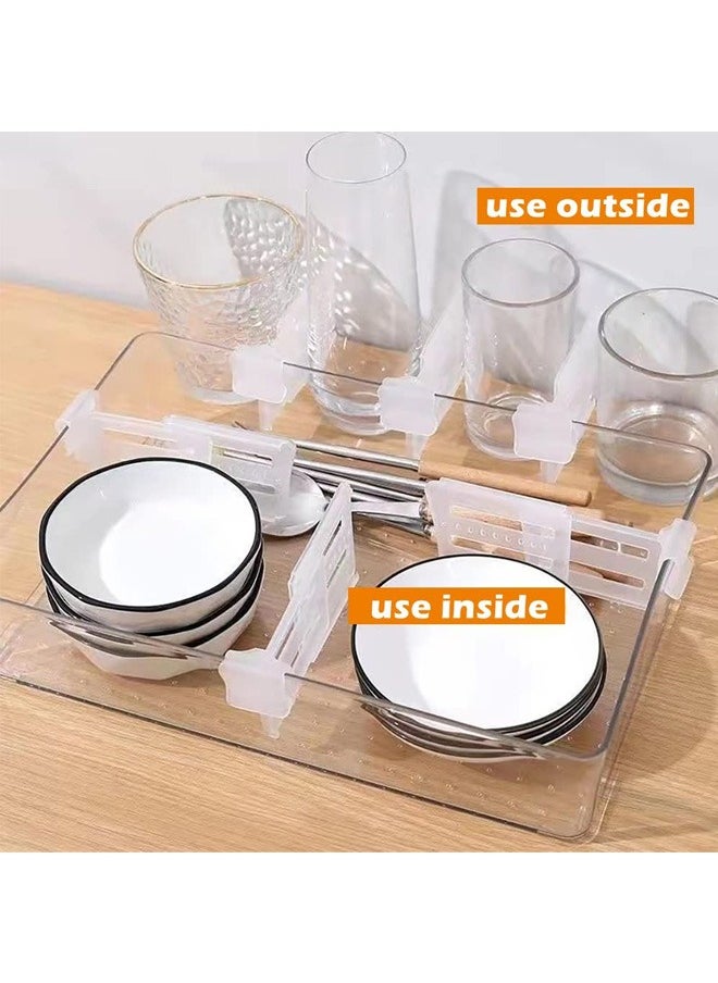 WooFree - 12 pcs Removable Plastic Baffle Board Refrigerator and Storage Box Compartments - Image 1