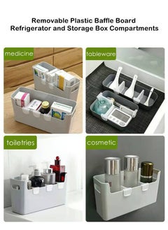 WooFree 12 pcs Removable Plastic Baffle Board Refrigerator and Storage Box Compartments  - Image 5