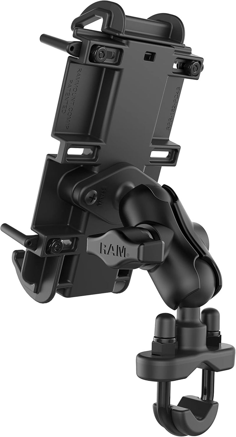 RAM Mounts Quick-Grip Large Phone Mount with Handlebar U-Bolt Base RAM-B-149Z-A-PD4U with Short Arm for Motorcycle, ATV/UTV, Bike - Image 3