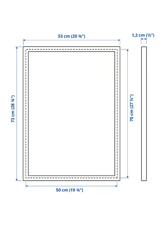 erorex White Picture Frame with Plastic Front Protection – 50 x 70 cm - Image 5