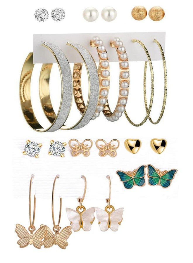 YouBella Fashion Jewellery Gold Plated Ear rings Combo of Earrings for Girls and Women (Style 4) - Image 1