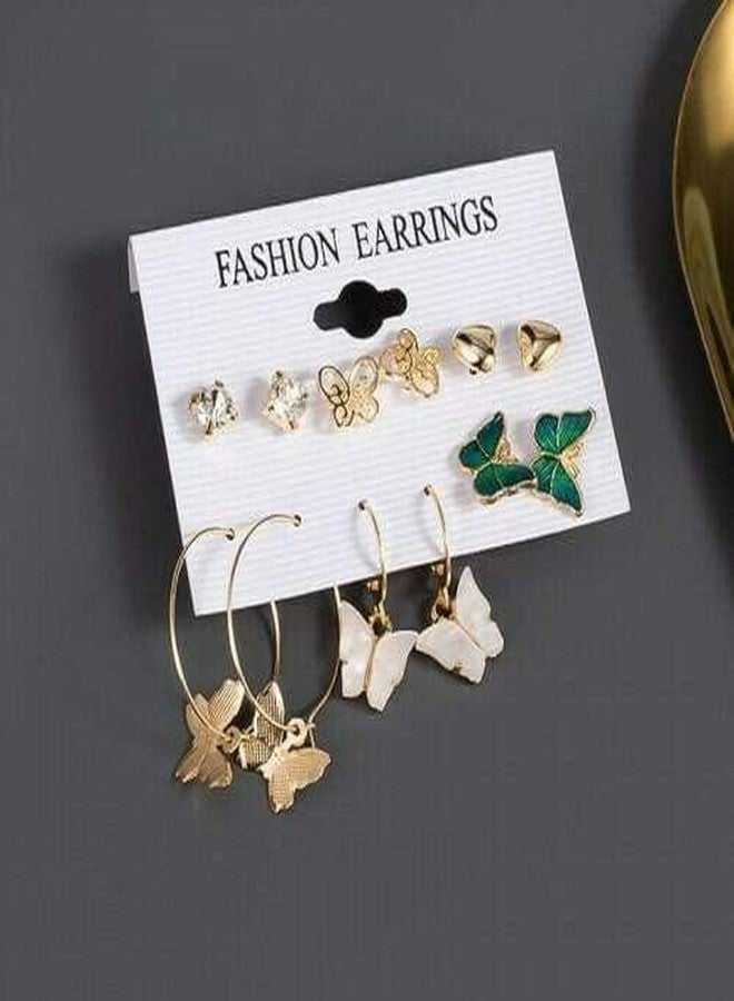 YouBella Fashion Jewellery Gold Plated Ear rings Combo of Earrings for Girls and Women (Style 4) - Image 5