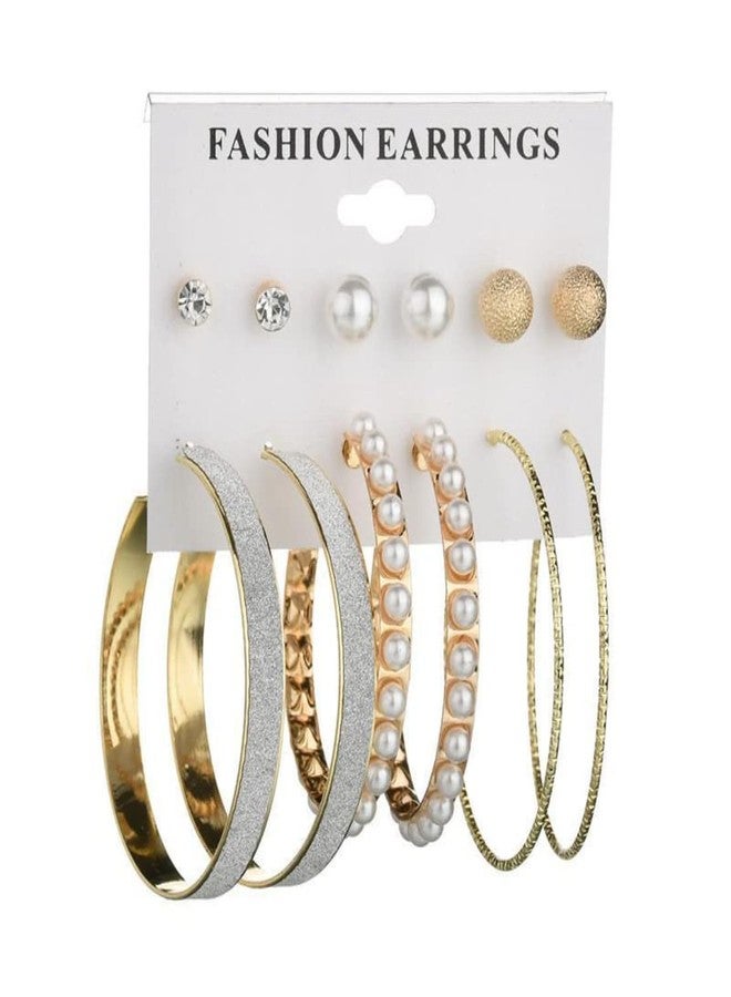 YouBella Fashion Jewellery Gold Plated Ear rings Combo of Earrings for Girls and Women (Style 4) - Image 3
