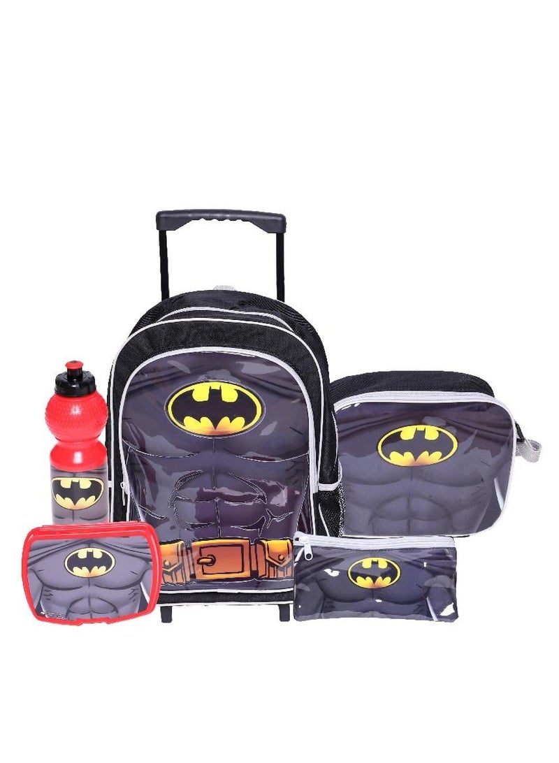 Warner Bros. 5-in-1 Batman Value Set Trolley Bag with Accessory