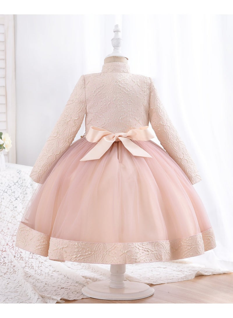 D'Daniela Samra Pink Flowers Party Dress with Jacket - Image 5