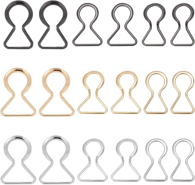 klarako 3 Size Alloy Belt Buckles, 18pcs Metal Multi Purpose Triangle Buckles Adjustable Belt Lklarako Rings Clip Hook O Ring Bag Strap Retainer for DIY Belt Bag Strap Webbing Accessories - Image 1