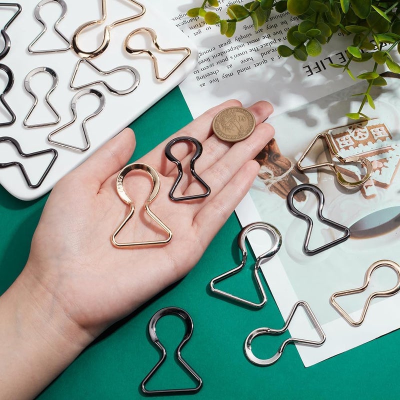 klarako 3 Size Alloy Belt Buckles, 18pcs Metal Multi Purpose Triangle Buckles Adjustable Belt Lklarako Rings Clip Hook O Ring Bag Strap Retainer for DIY Belt Bag Strap Webbing Accessories - Image 3