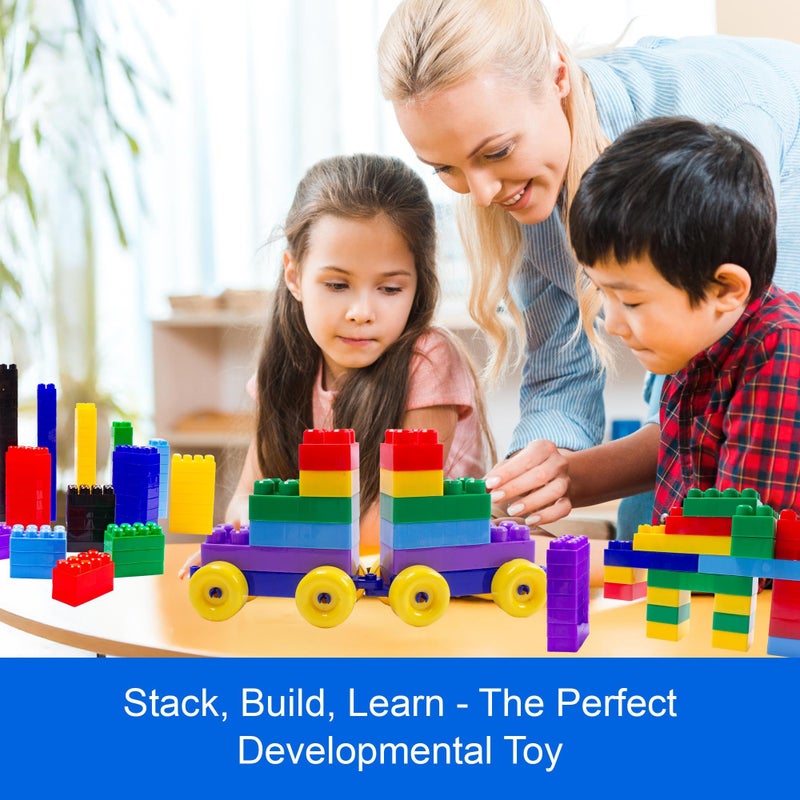 Dimple Building Blocks for Toddler (300 Pcs) Stacking Toys & Puzzle Games for Learning and STEM Fun Montessori Toys, Educational Baby Blocks Age 3+ Toddler Boy & Girl Birthday for Kids - Image 2