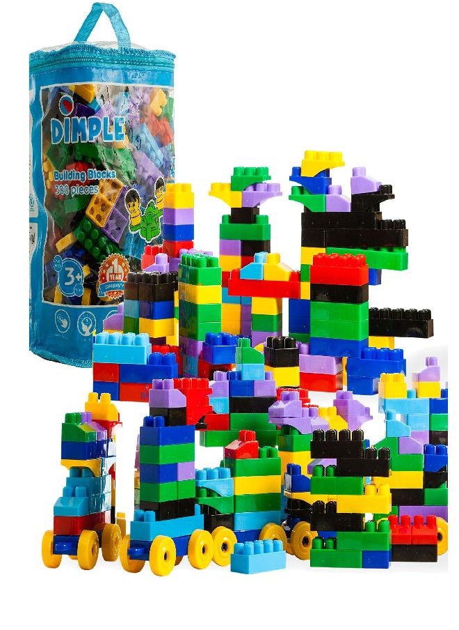Dimple Dimple Large Blocks for Toddlers/Kids Stackable, Multi-Colored, Interlocking Toys Safe, Non-Toxic Plastic Bright Colors, Waterproof Boys and Girls Age 3 + (300 Pieces)  - Image 4
