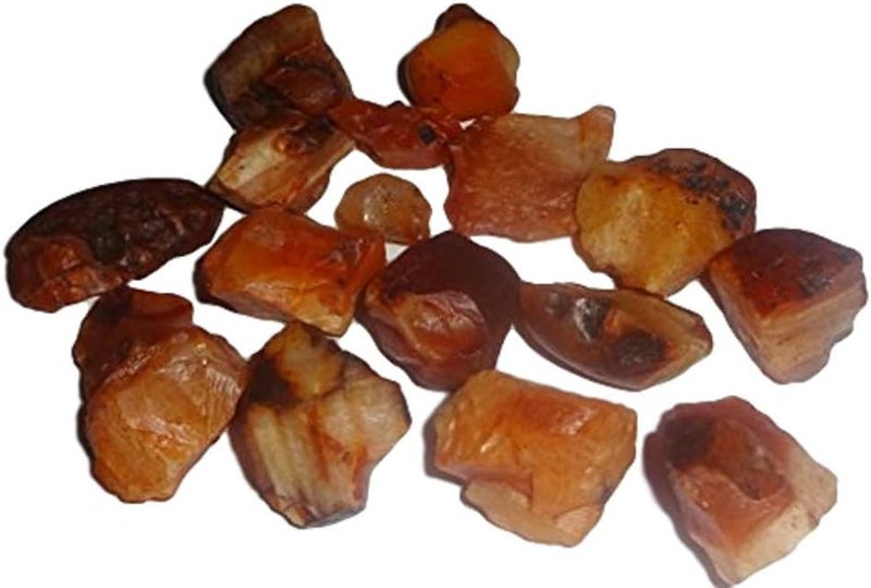 Sublime Gifts Raw Fire Agate ( 5 Ounces ) Premium Rough Crystal Healing Gemstone Stones Assorted Sized Pieces & Chips