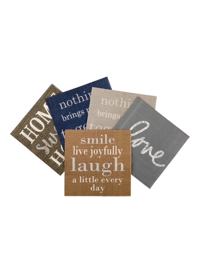 Restaurantware 13 Inch Paper Luncheon Napkins, 500 Live Joyfully Design Printed Napkins - 3-Ply, Textured Edges, Brown Paper Decorated Napkins, Soft And Strong, For Parties Or Catering Events - Image 1