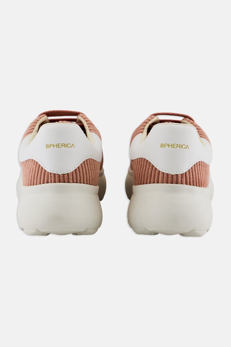 GEOX Women Spherica Lace Up Casual Sneaker, Peach - Image 2