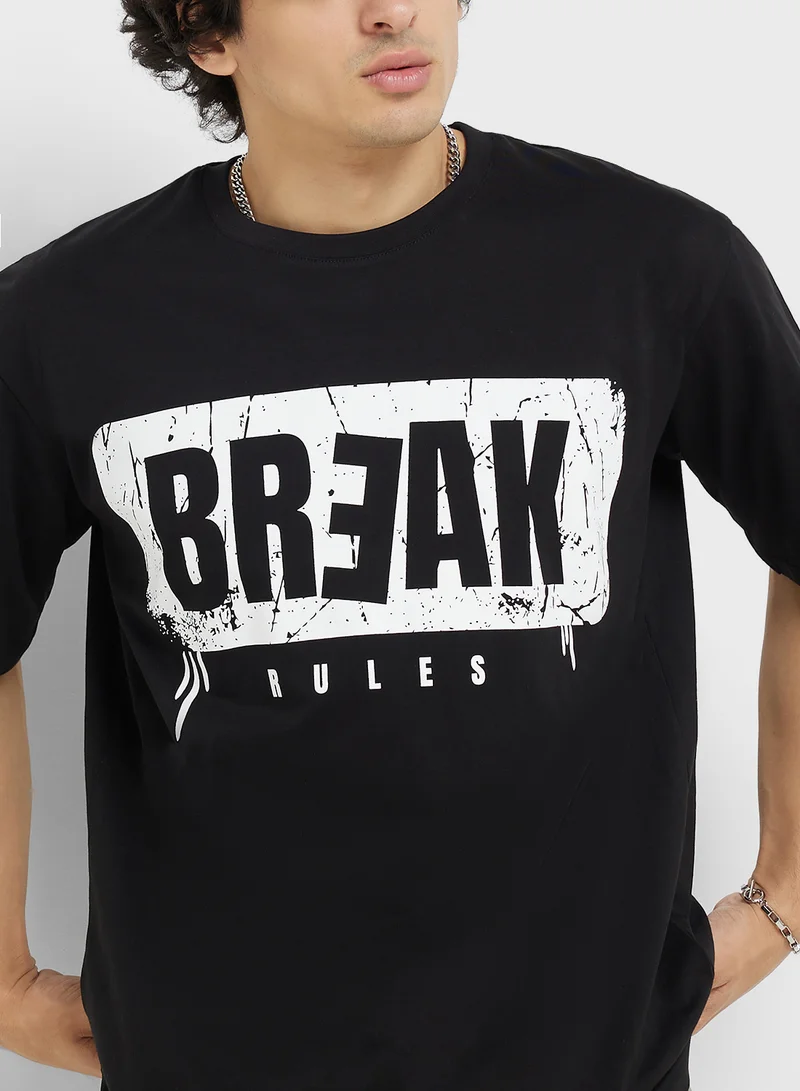 Seventy Five Printed Crew Neck T-Shirt