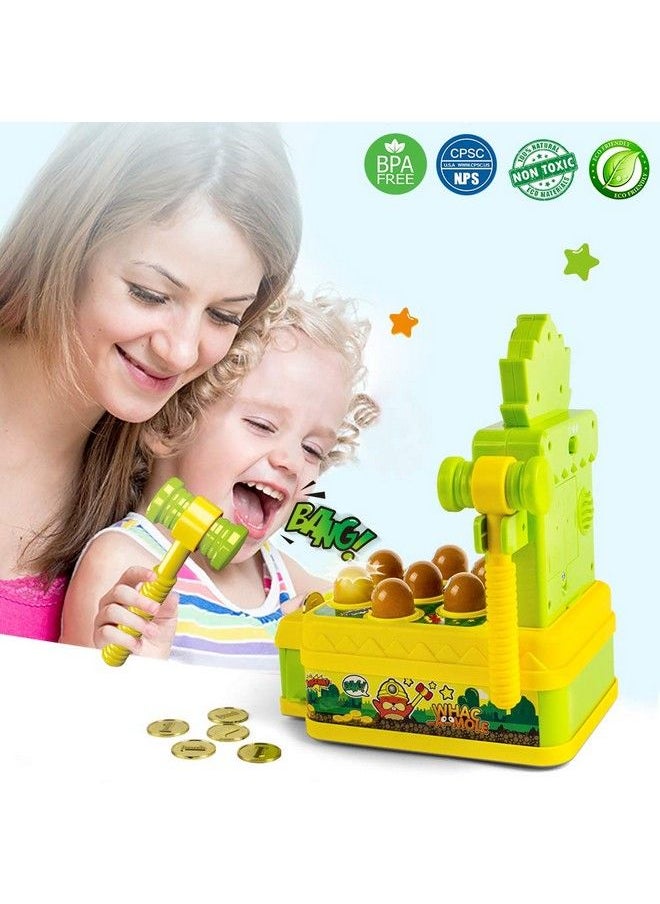 VATOS - Whack Game Mole Mini Electronic Arcade Game With 2 Hammers Pounding Toys Toddler Toys For 3 4 5 6 7 8 Years Old Boys Girls Whack Game Mole Toy Developmental Toy Interactive Toy - Image 1