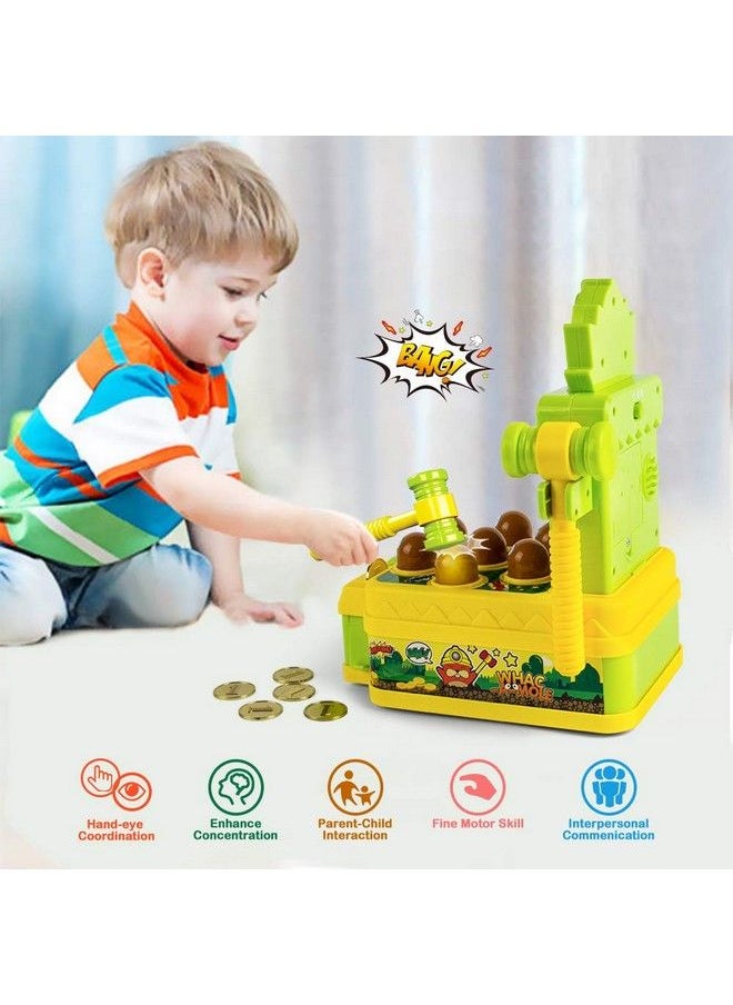 VATOS - Whack Game Mole Mini Electronic Arcade Game With 2 Hammers Pounding Toys Toddler Toys For 3 4 5 6 7 8 Years Old Boys Girls Whack Game Mole Toy Developmental Toy Interactive Toy - Image 1