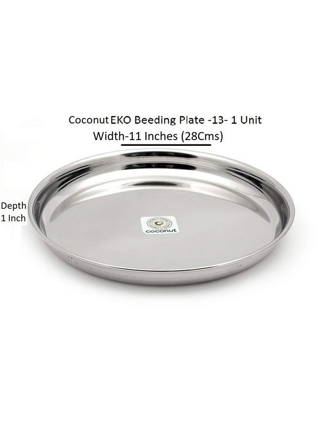 coconut Stainless Steel EKO Beeding Plate/Dinner Plate/Thali-1 Piece (Diameter 11 Inch) - pzsku/Z2DEEAEC433987ACED65BZ/45/_/1738306718/5028484f-528b-4deb-b2b1-ba72ab5d9ec6