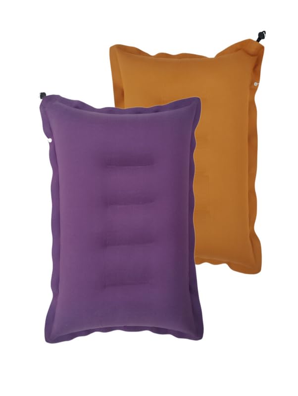 SHIVAM CART Soft Cotton Travelling Air Pillow Compact and Lightweight Pillow Neck Support headrest Pillow During Travelling in Bus TrainFlight Pack of 2 Multi Color - Image 1