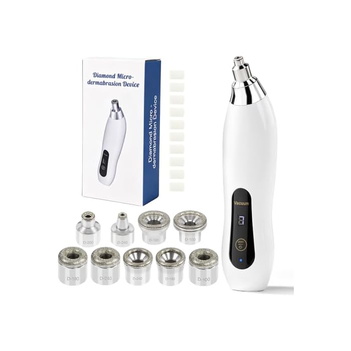 Upgraded Diamond Micro-dermabrasion Machine, Yofuly Cordless Dermabrasion Facial Machine for Home Use Skin Care with 7 Adjustable Suction Modes