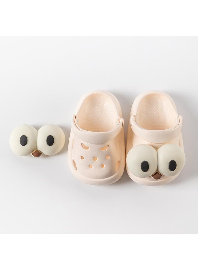 Children's Slippers Boys' And Girls' Summer Cute Big Eyes Cute Thick Sole Dung Feeling Indoor And Outdoor Wear Non-slip Cover Shoes - Image 4