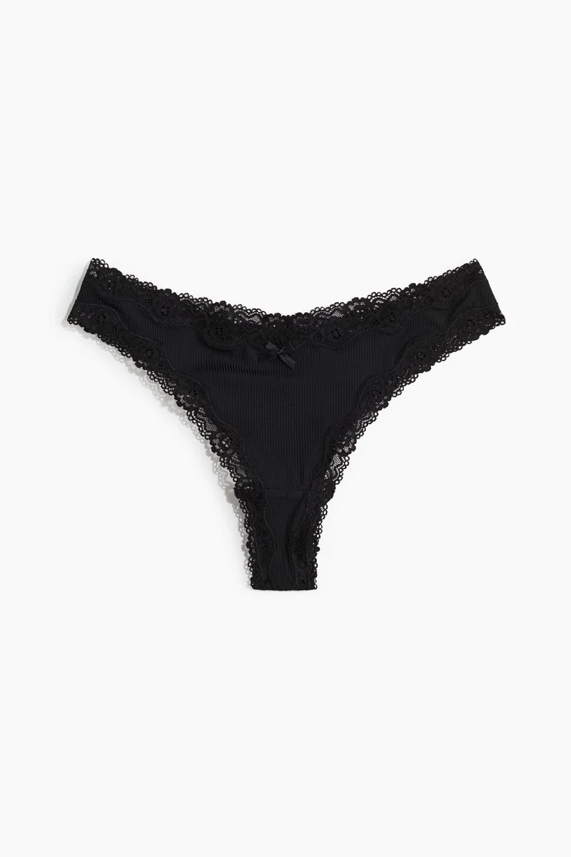 H&M 5-pack microfibre and lace Brazilian briefs