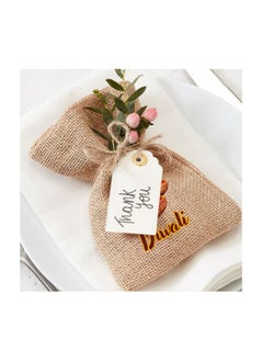 PRINTSHOP4ME Diwali Burlap Gift Bags-Set Of 12 Bags Reusable Gift Bags For Festive&Return Gifts Perfect For Diwali Celebrations Jute Bag For Sweets,Jewelry,Dry Fruits  - Image 5