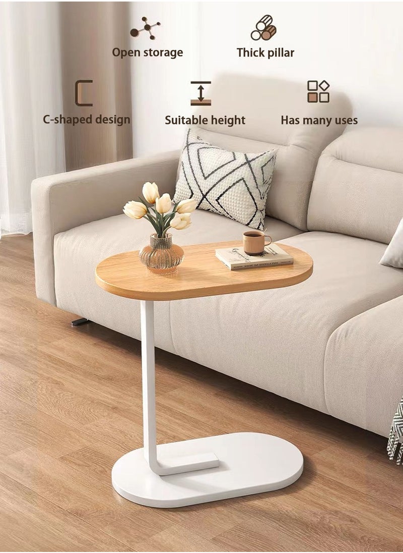 C-Shaped Coffee Table, Side Table, Sofa Coffee Table, Bedside Table, Suitable For Living Room, Bedroom, Guest Room, Simple Assembly 45*30*60cm (Oak+White) - pzsku/Z2DEEDDCF6A7E147D8F53Z/45/_/1724291229/806ae7f9-253b-4357-bba3-8875d17de1ae