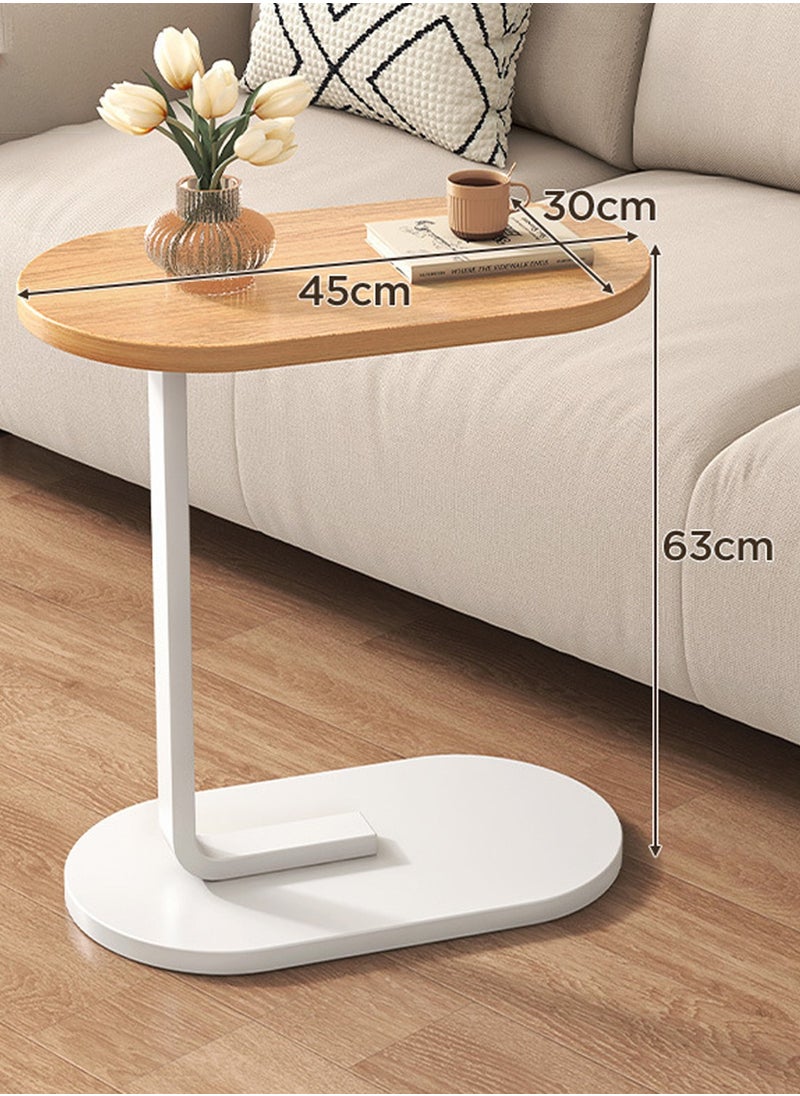 C-Shaped Coffee Table, Side Table, Sofa Coffee Table, Bedside Table, Suitable For Living Room, Bedroom, Guest Room, Simple Assembly 45*30*60cm (Oak+White) - pzsku/Z2DEEDDCF6A7E147D8F53Z/45/_/1724291249/5e089eba-5aac-4773-9786-e0e23ba3d948