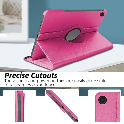 TGK Rotating Cover for Samsung Galaxy Tab A9 Plus 11 inch 360 Degree Leather Flip Case (Hot Pink) - Image 3