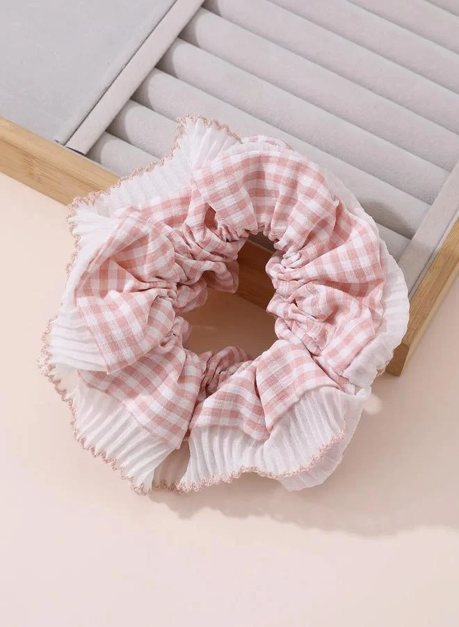 Take Two  Plaid Pattern Hair Scrunchie for Women | Best Price UAE
