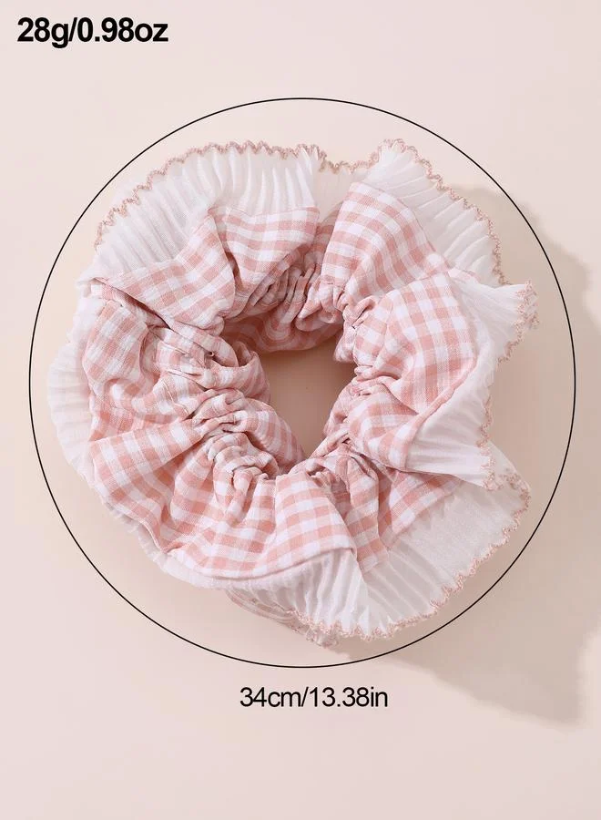 Take Two  Plaid Pattern Hair Scrunchie for Women | Best Price UAE