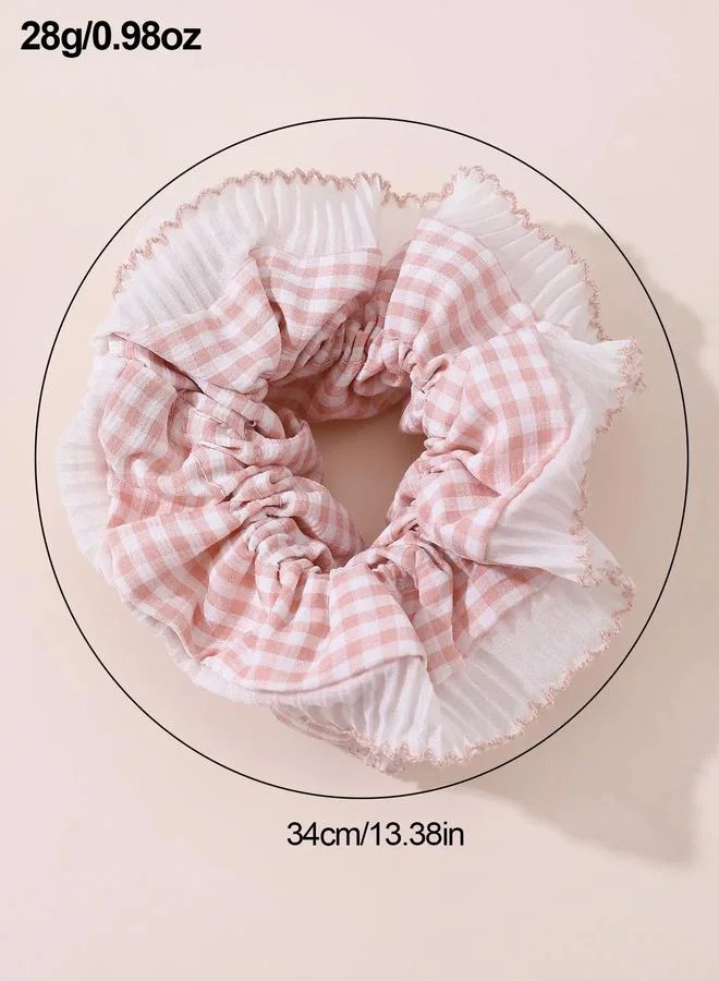 Take Two  Plaid Pattern Hair Scrunchie for Women | Best Price UAE
