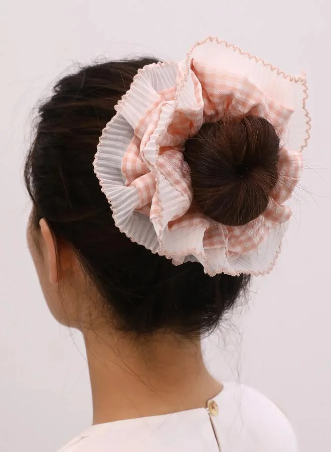 Take Two  Plaid Pattern Hair Scrunchie for Women | Best Price UAE