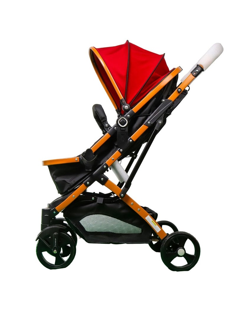 Baby Stroller 2 in 1 Highland Stroller Red - A8188S-1 - Image 2