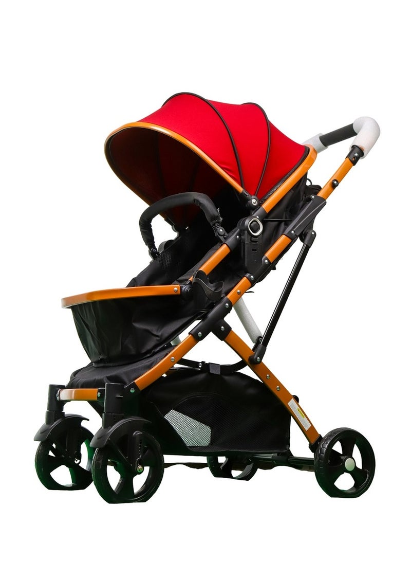 Baby Stroller 2 in 1 Highland Stroller Red - A8188S-1 - Image 3