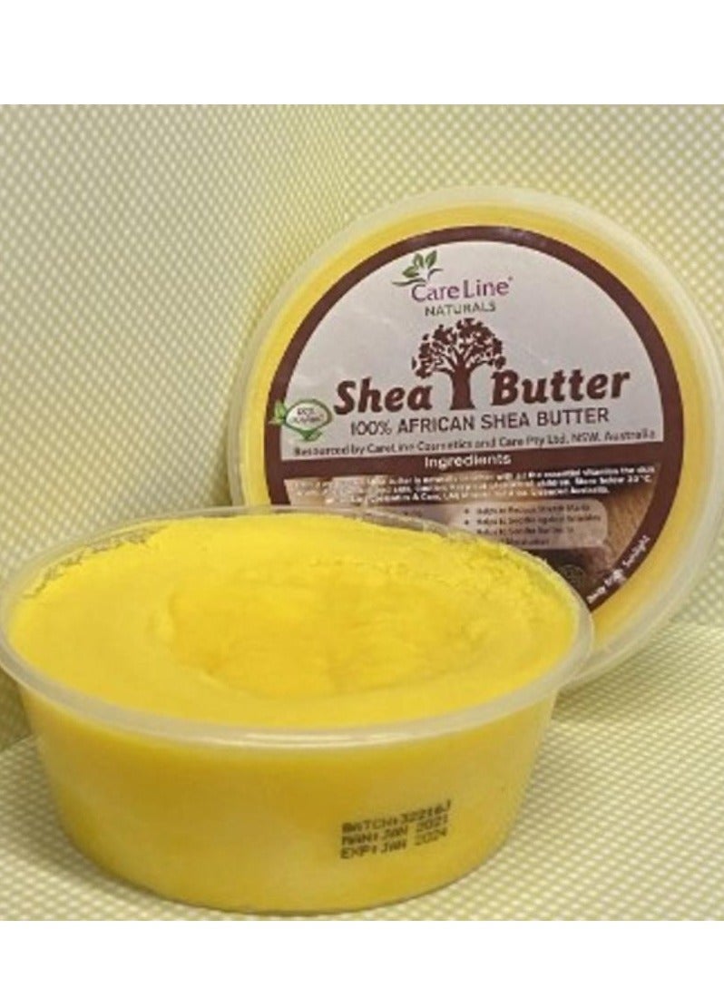 كير لاين زبدة الشيا العضوية لترطيب البشرة وحب الشباب والتجاعيد وحروق الشمس "أصفر" 227 جم - Image 2