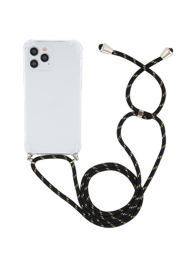 S-TOP Case For iPhone 14 Four-Corner Shockproof Transparent TPU Case with Lanyard - Image 2