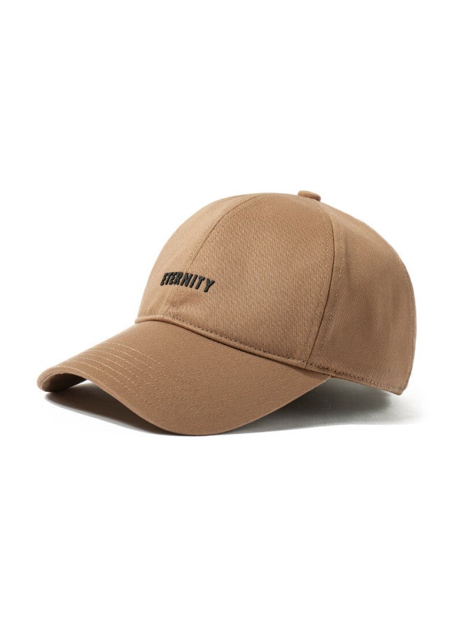 Fancet Women's Baseball Cap Melard Soft Top Hat Simple All-match Duck Tongue Cap Large Head Cirference Couple Style Sports Cap Desert Color - Image 4