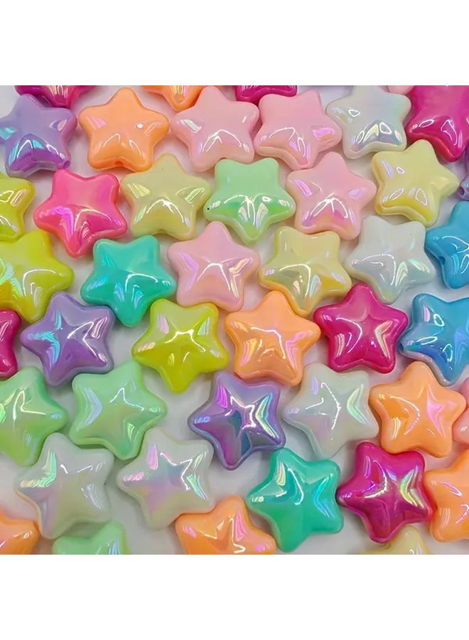 30 قطعة من خرز النجوم الأكريليكي متعدد الألوان مقاس 20 مم لصنع المجوهرات DIY واكسسوارات الحرف اليدوية - Image 5