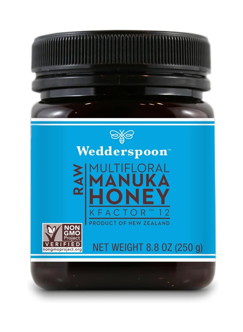 Wedderspoon Raw Multifloral Manuka Honey Kfactor 12 (8.8 Oz) 250 G