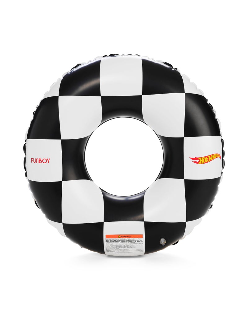 FUNBOY Hot Wheels & FUNBOY Reversible Checkered Flame Tube Float for Kids - 34" 2-Sided Print, Single Float - Image 2