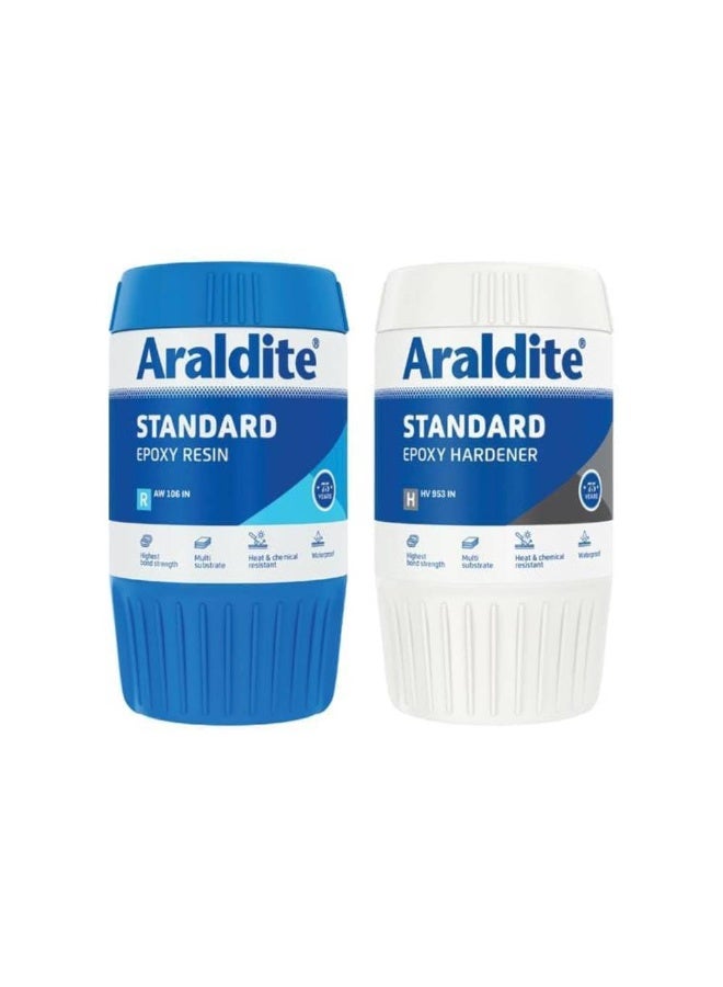 Araldite Standard Epoxy Resin & Hardener Adhesive Kit – Heavy Duty Multi Purpose Waterproof Bonding Glue for Metal, Wood, Plastic & Ceramic