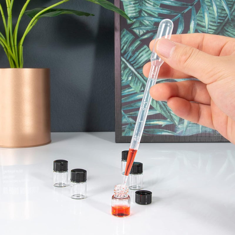 BKMAMLAB 2ml Clear Small Glass Vials 100pcs with Screw Caps(100pcs) - Image 3