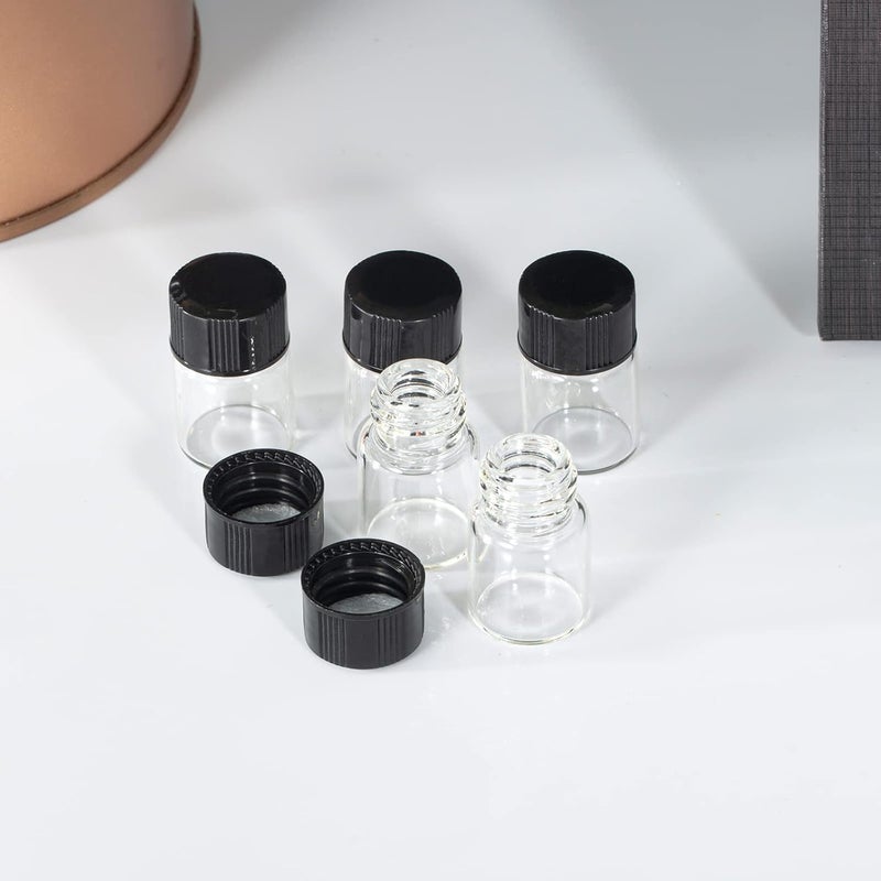 BKMAMLAB 2ml Clear Small Glass Vials 100pcs with Screw Caps(100pcs) - Image 5