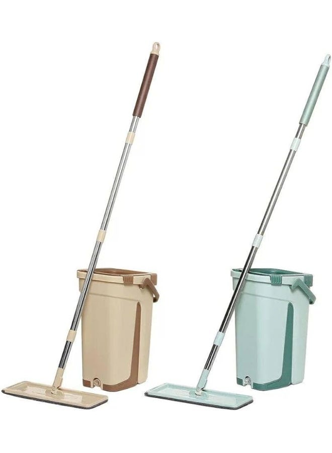 جردل بتصميم انسيابي عصري وعملي ممسحة مسطحة تدور 360 درجة للتنظيف الجاف والرطب - Image 2