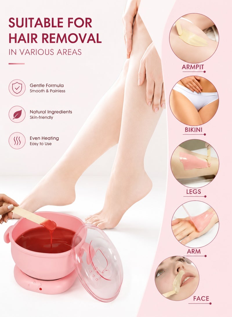 Sisily Wax Warmer 400ML Portable Silicone Wax Heater Foldable Non Stick Wax Melting Pot With Lid For Hair Removal, Paraffin Wax, Spa, Home, Salon And Travel - Image 5