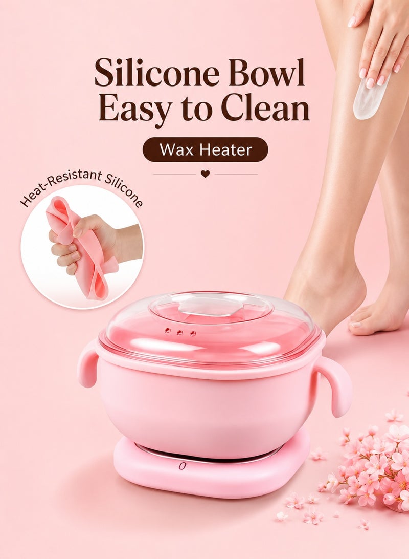 Sisily Wax Warmer 400ML Portable Silicone Wax Heater Foldable Non Stick Wax Melting Pot With Lid For Hair Removal, Paraffin Wax, Spa, Home, Salon And Travel - Image 3