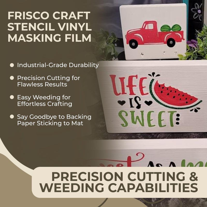 Frisco Craft فيلم قناع الفينيل من فريسكو كرافت - فينيل قناع متوافق مع آلة كريكت، سيلويت، كاميوا - ورقة زرقاء قابلة للإزالة - سهل الاستخدام، بدون بقايا، متعدد الأغراض (12 بوصة × 30 قدم) - Image 5