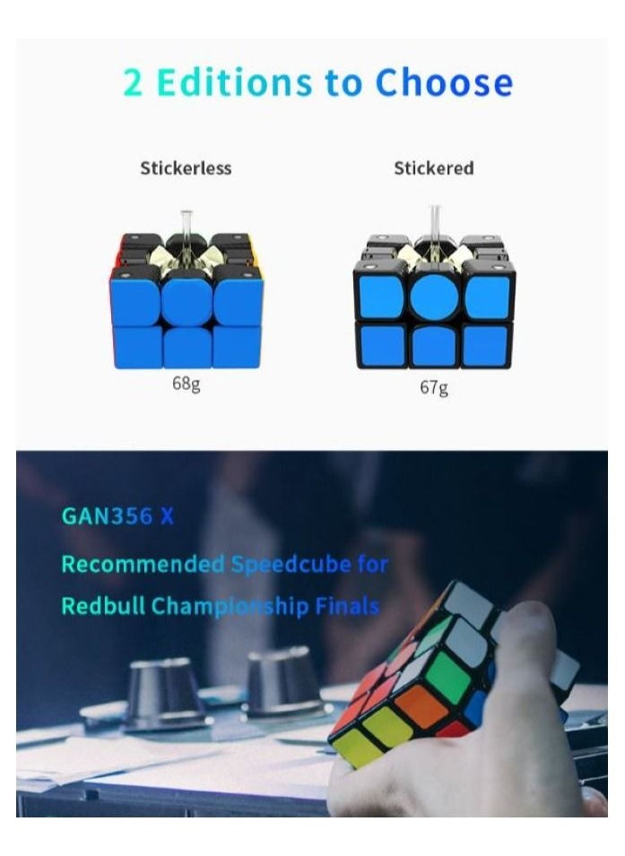 GANCUBE - GAN 356X  3x3 Magnetic Speed Cube Stickered - Image 1